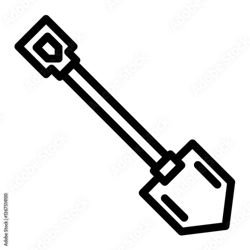 shovel line icon