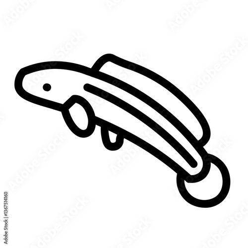 snakehead fish line icon