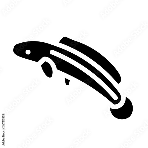 snakehead fish solid icon
