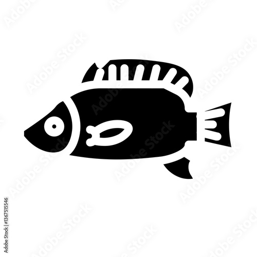 tilapia fish solid icon