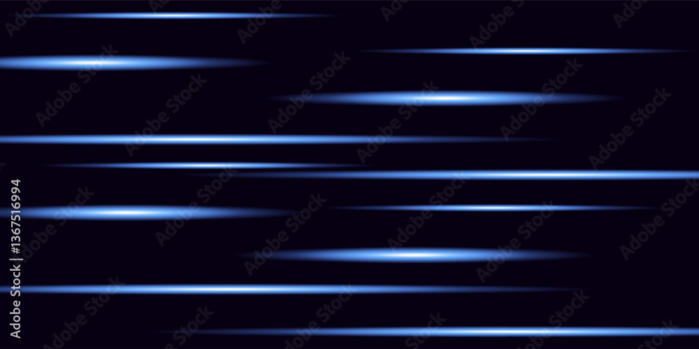 Laser lines of light. Horizontal neon light. vector Laser lines of light. Horizontal neon light. vector