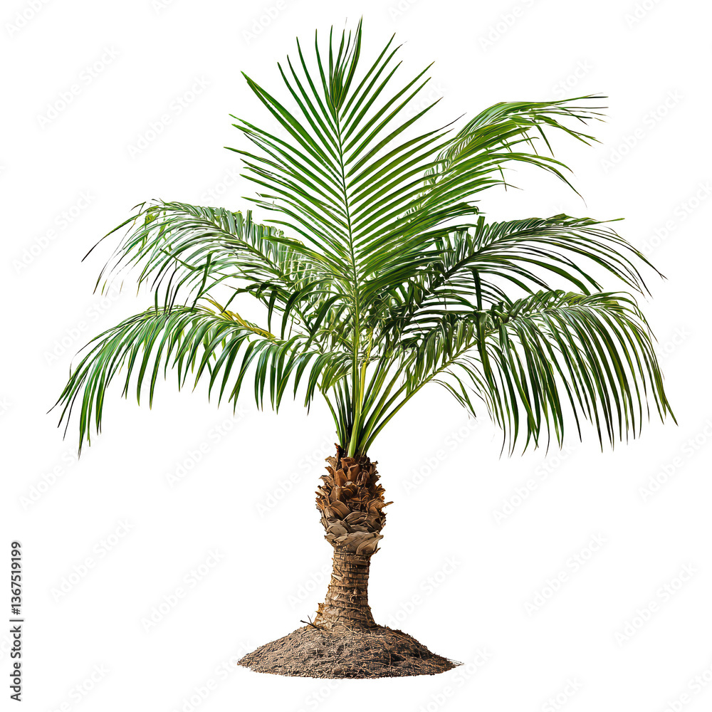 Obraz premium Tropical date palm png lush date palm png vibrant date palm png exotic date palm png serene date palm png transparent background image