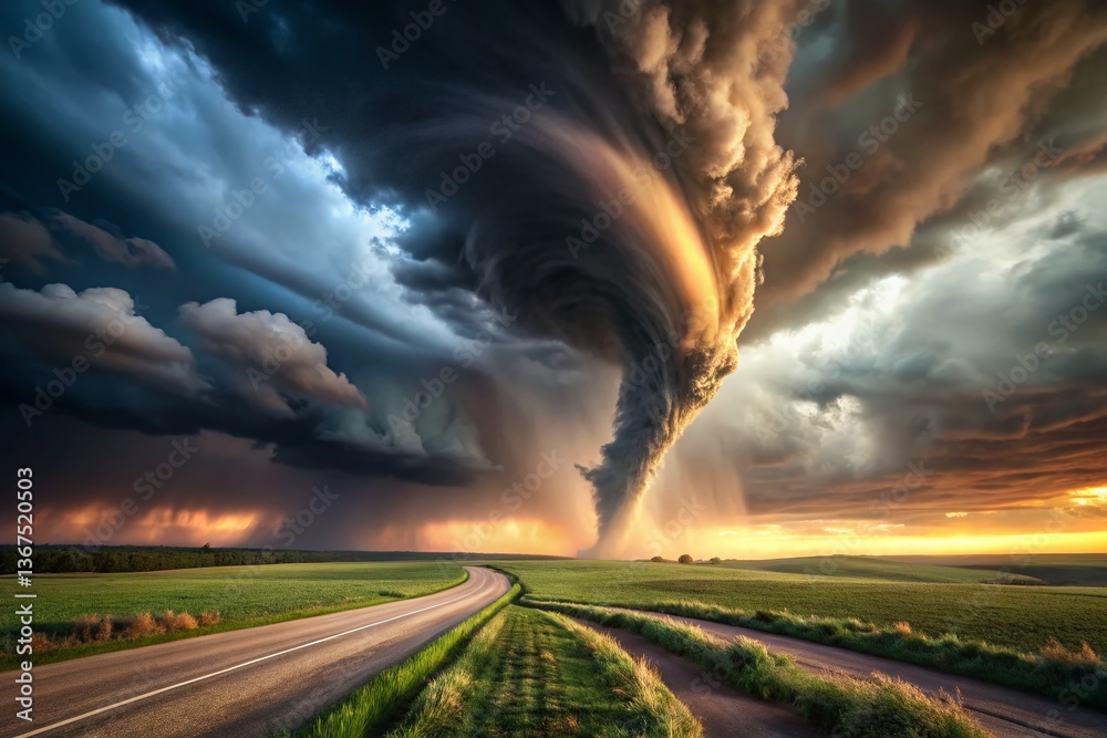 Dramatic Real Tornado Wallpaper - High-Resolution Nature Stock Photo Dramatic Real Tornado Wallpaper - High-Resolution Nature Stock Photo