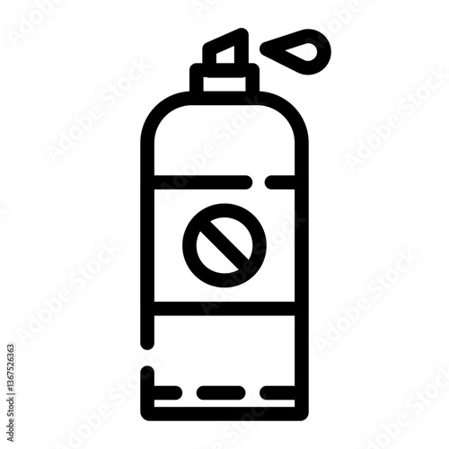 anti-insect spray cut line icon