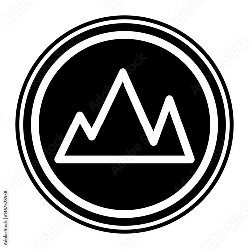 mountainous area glyph icon Free Download mountainous area glyph icon - GFXLoad