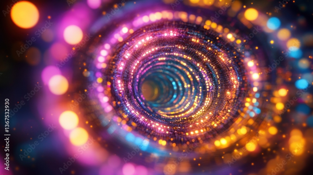 Abstract Spiral Light Tunnel: An Immersive Journey Through Glowing Dimensions Abstract Spiral Light Tunnel: An Immersive Journey Through Glowing Dimensions