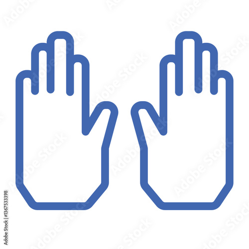 warm hand t-shirt color icon