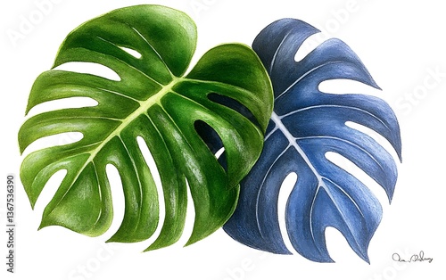 Tropical Leaves Illustration (1) photo