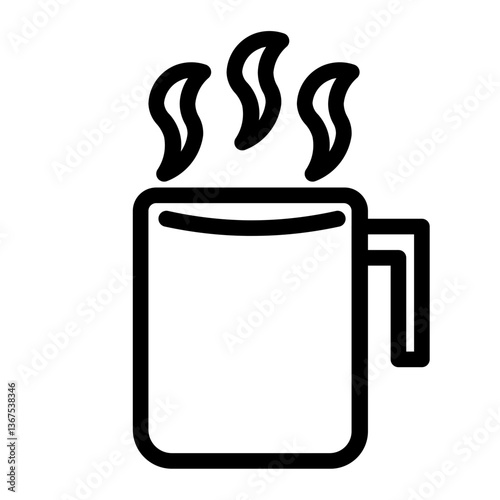 warm drink line icon