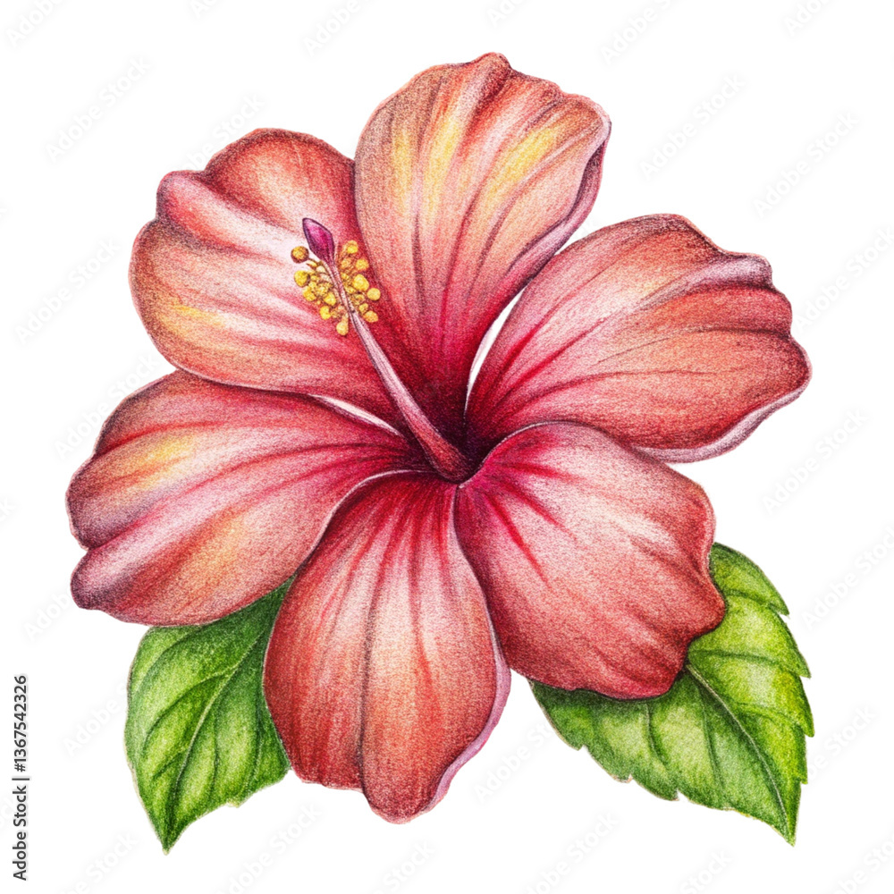 Obraz premium Title: Exotic hibiscus flowers with large petals and tropical vibrant colors 