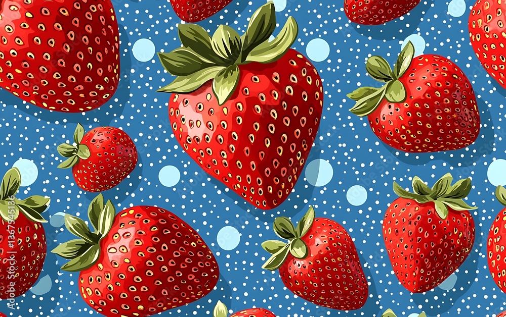 Strawberries Pattern Background Strawberries Pattern Background