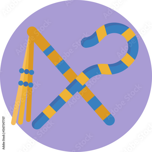 Royal Emblem – Signifies the traditional scepter carried by Egyptian kings and gods.