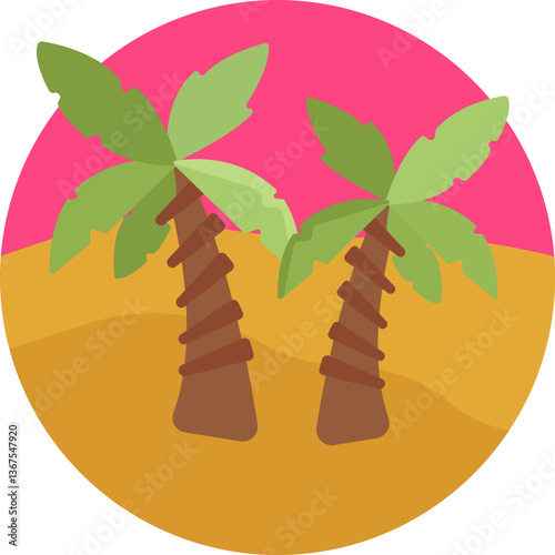 Egyptian Scenery – Depicts palm trees, often seen near the Nile and in Egypt's oasis regions.