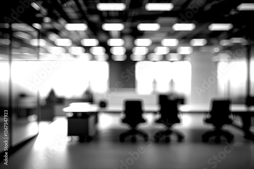 Wallpaper Mural Modern Interior Design Abstract Blurred Office Space with Bokeh Lighting Effects Torontodigital.ca