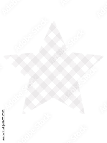 silver star on white background, line graphic. Icon, clipart, sticker, element.