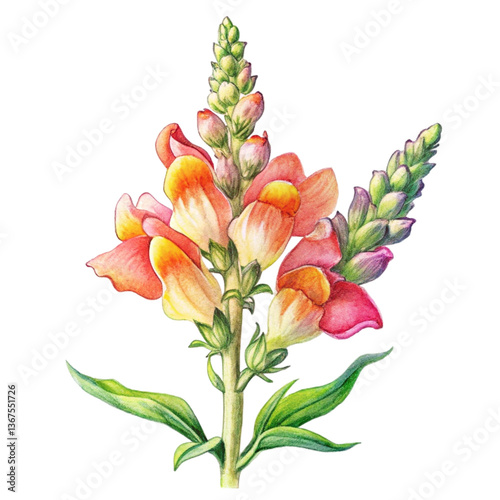 Title: Vibrant snapdragon flowers with unique dragon-shaped petals in bold colors  
