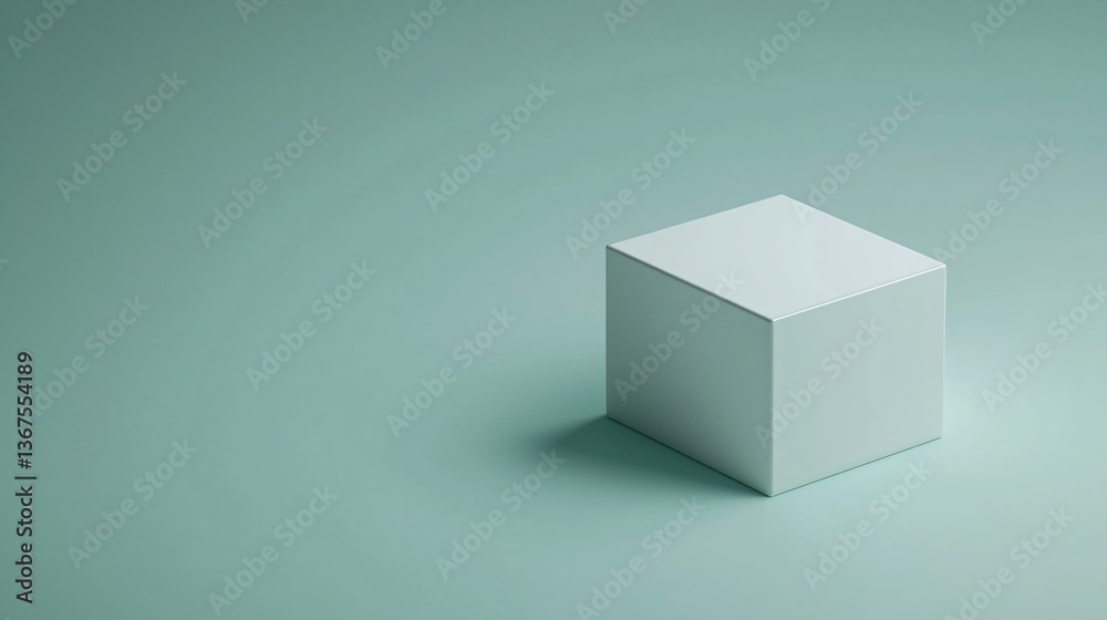 Fototapeta premium Minimalist 3D isometric product presentation with space for text integration