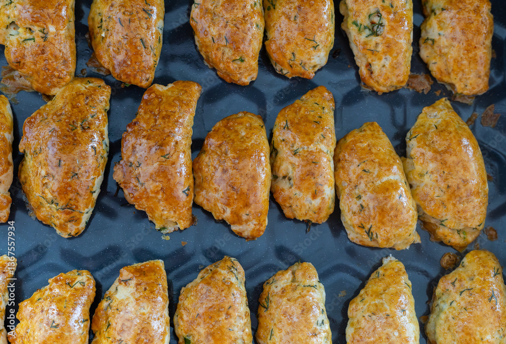 Homemade Cheese and Dill Pogaca