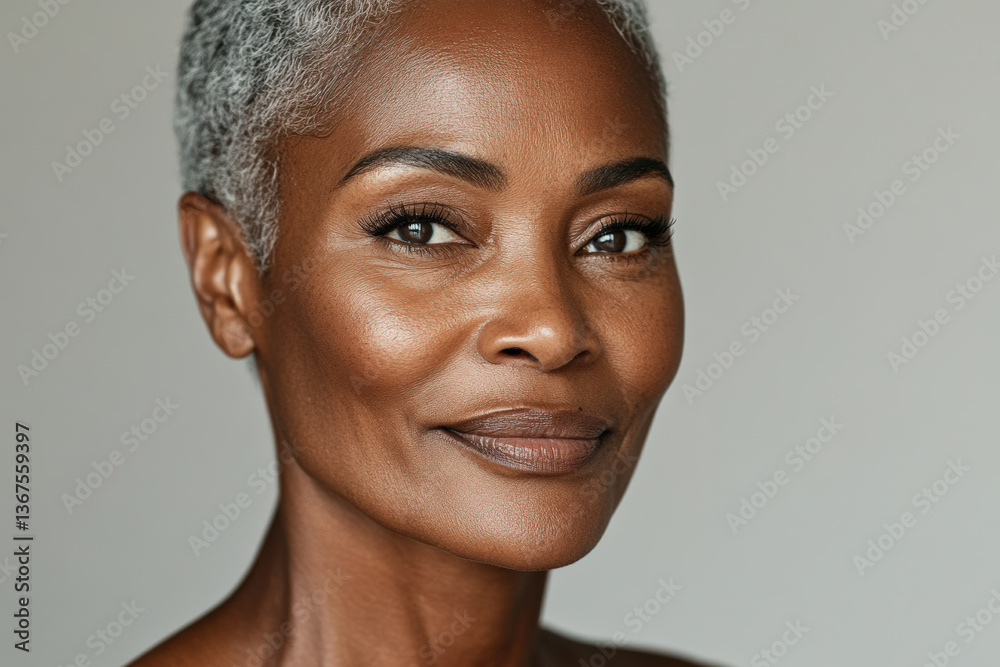 Graceful Mature Woman with Confident Smile 