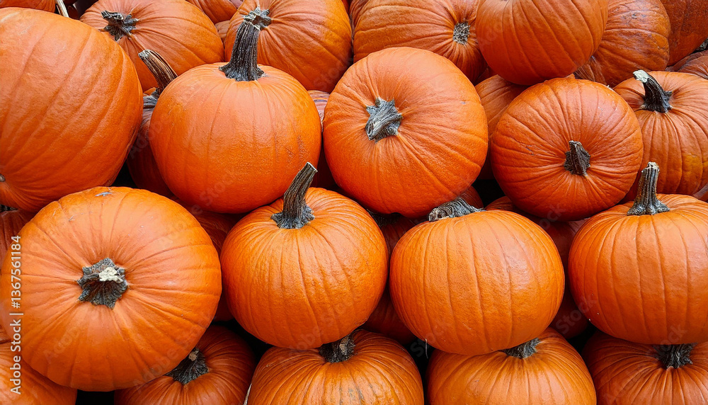 A pile of premium quality pumpkins neatly arranged A pile of premium quality pumpkins neatly arranged