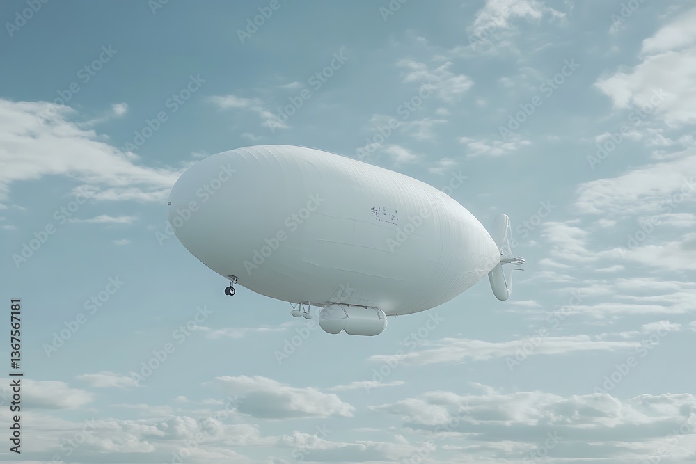 Obraz premium Majestic Airship Soaring Through the Sky