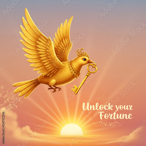 Unlock Your Fortune Concept...