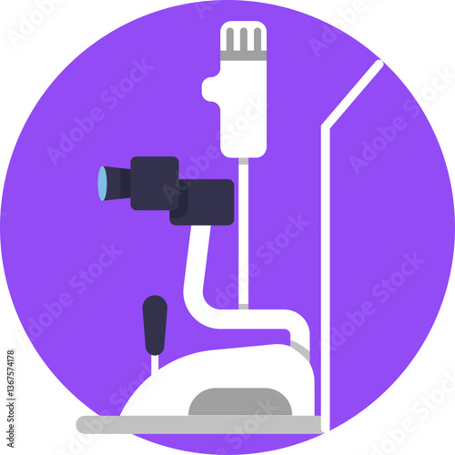 Eye Examination Tool – Represents a microscope used for detailed eye exams.