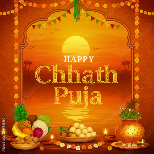 Ornate Happy Chhath Puja Gr...