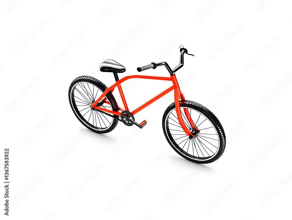 red bicycle 3D red bicycle 3D