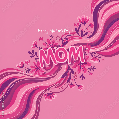 Dynamic Abstract Pink Flora...