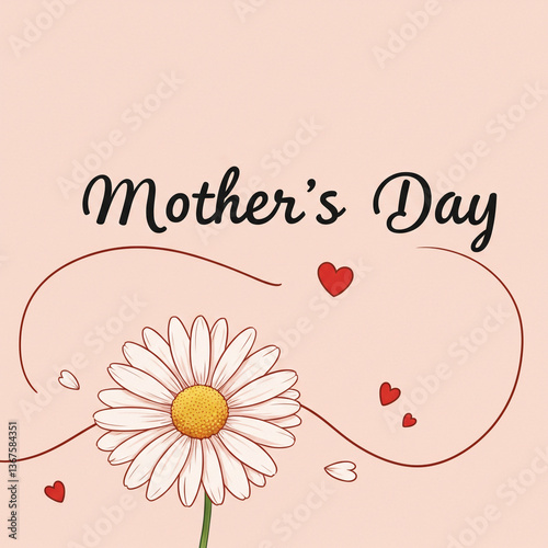 Simple Mothers Day Card wit...