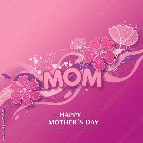Happy Mothers Day Pink Back...