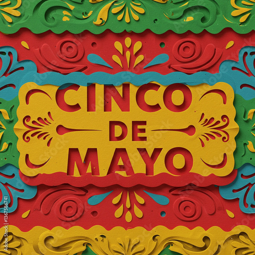 Colorful Papel Picado Style...