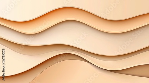 Wallpaper Mural Flowing waves of soft textures digital art abstract style minimalist design aesthetic appeal Torontodigital.ca