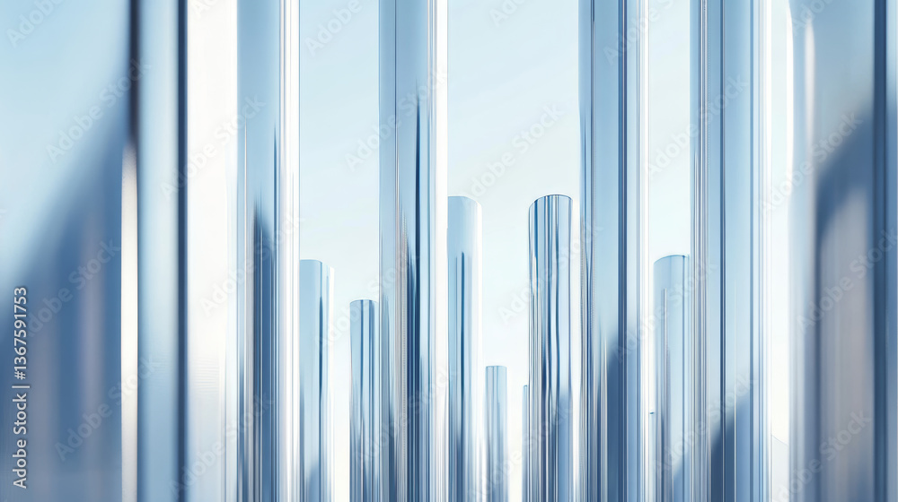 Realistic metal poles. Silver metal vertical pillars, glossy aluminum construction. Metallic bearing column set. Silver steel glossy, billboard and streetlight, construction. Vector illustration Realistic metal poles. Silver metal vertical pillars, glossy aluminum construction. Metallic bearing column set. Silver steel glossy, billboard and streetlight, construction. Vector illustration