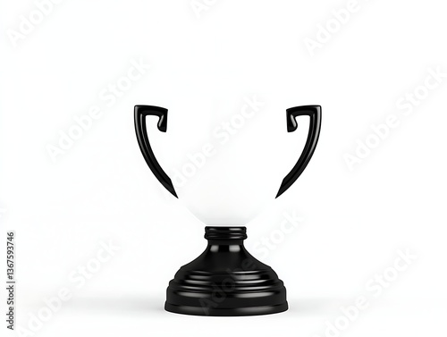 trophy 3D, shiny metallic finish