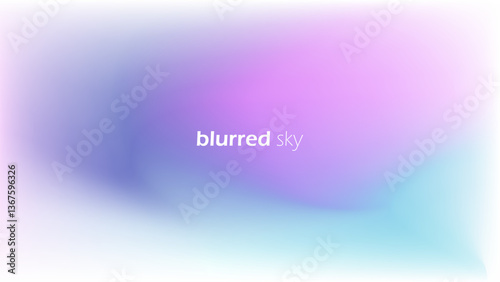 Blurred sky. Springtime background with soft colors for seasonal creative graphic design. Vector illustration.