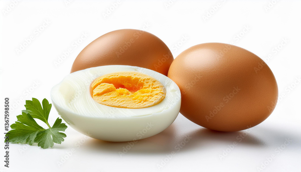 boiled eggs on a white background boiled eggs on a white background