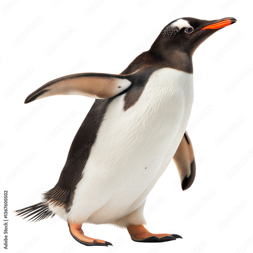 Obraz premium Gentoo Penguin AI Generated Image