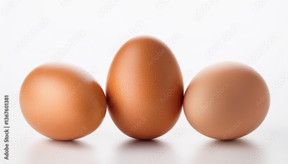 chicken eggs on a white background chicken eggs on a white background