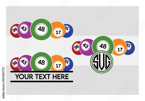 Bingo SVG, Bingo Cards Svg, Bingo Daubers Svg, Bingo Balls Svg, Game Svg, Silhoette, Bingo Vector, Bingo Monogram, Split Monogram, Cilcle Monogram