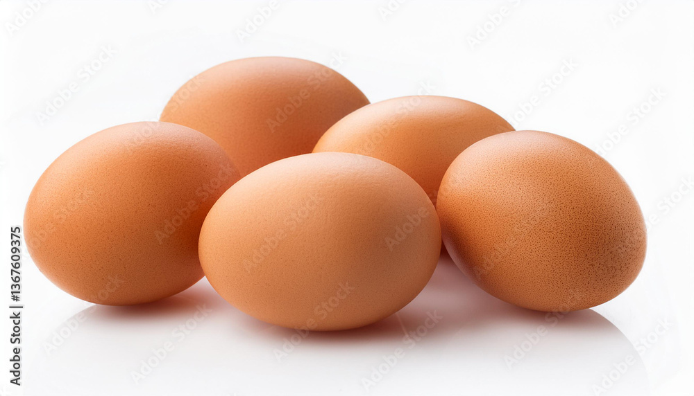 chicken eggs on a white background chicken eggs on a white background