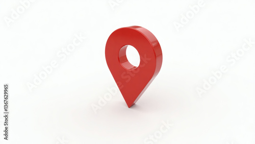 Free Download 3D Red Location Pin Icon on White Background - GFXLoad