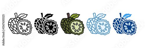 Cherimoya  Icon Set Multiple Style Collection