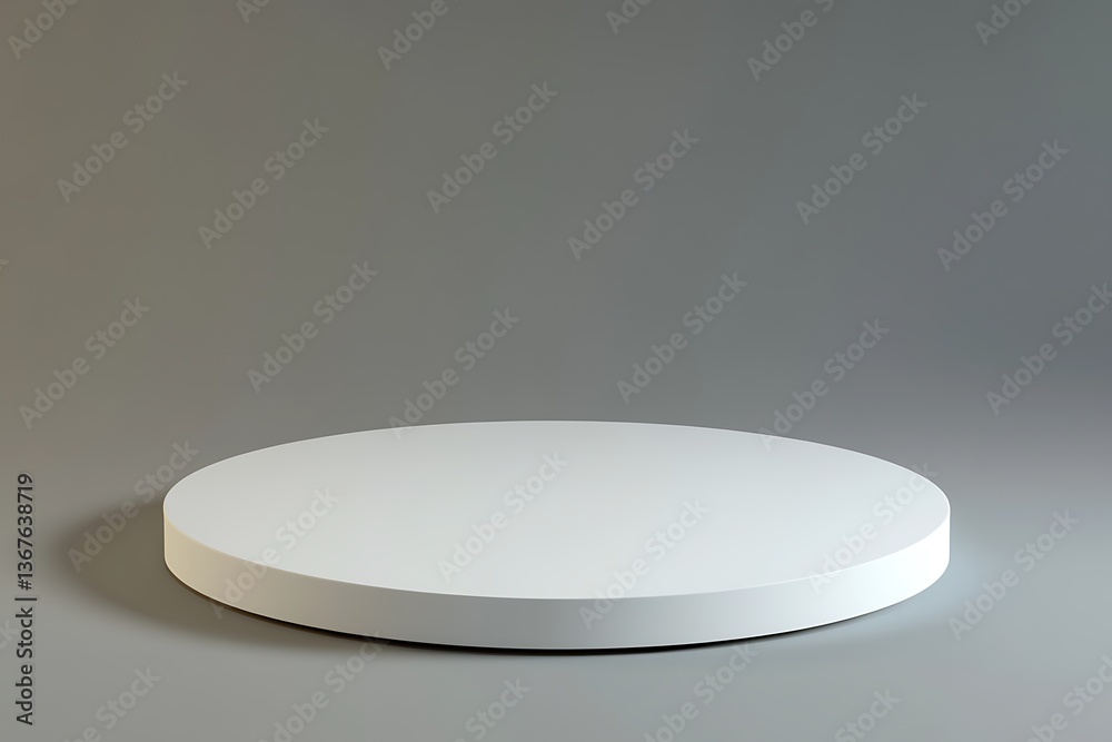 Empty White Round Podium for Product Display Empty White Round Podium for Product Display