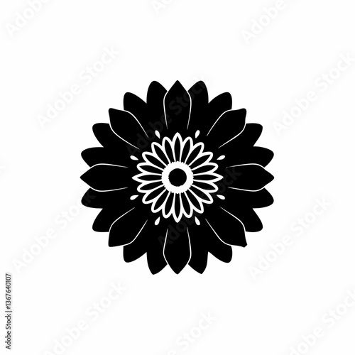 creative details Gaillardia Blanket Flower Icon vector illustration
