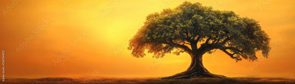 Fototapeta premium Design Sacred Tree with ancestral memories for Midjourney