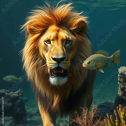 portrait of a lion