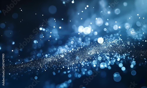 Wallpaper Mural Abstract blue bokeh background with glowing particles, simulating a starry night or galaxy. Torontodigital.ca