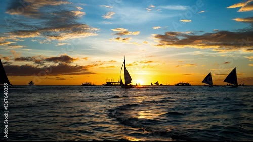 Sunset in Boracay, Philippines